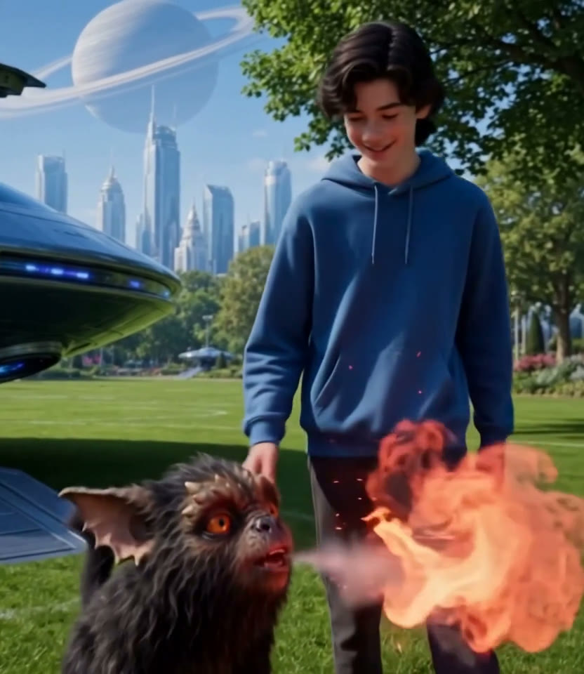Video: the I Am a Teenage Alien short film — Bloot breathes a little fire as Zeeter watches