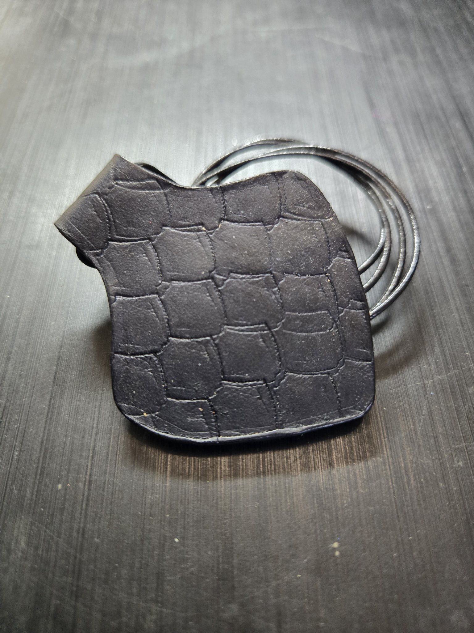 Back of stock 156 black leather dragon eye pendant