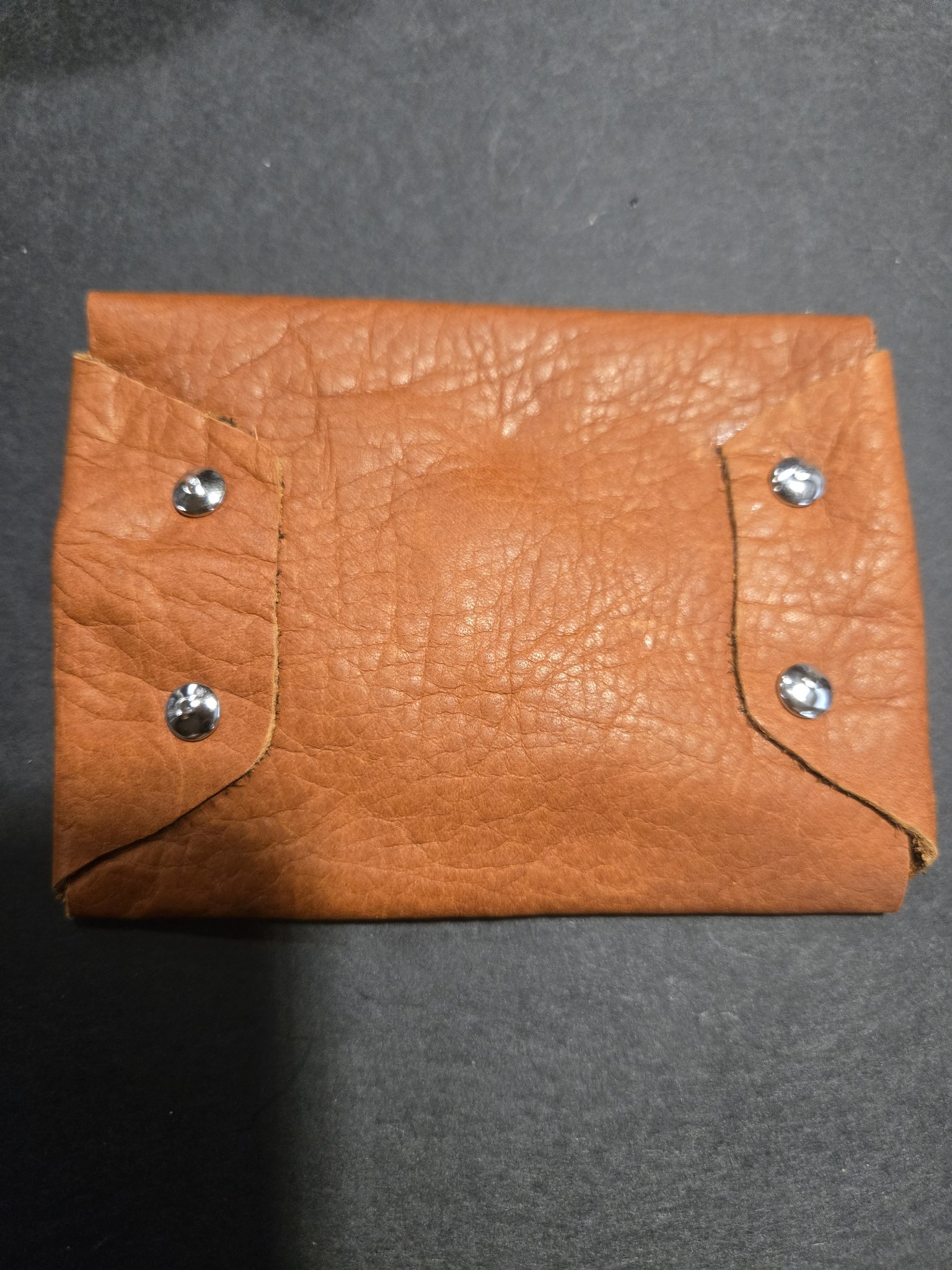 Back of stock 243 showing the riveted sides with silver-tone rivets